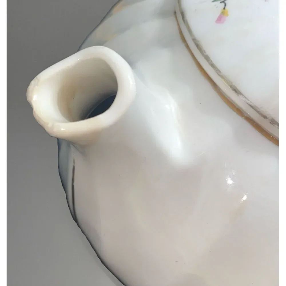 VTG✨W.S GEORGE BOLERO BLOSSOM teapot with lid 22k Gold trim‎ handpainted